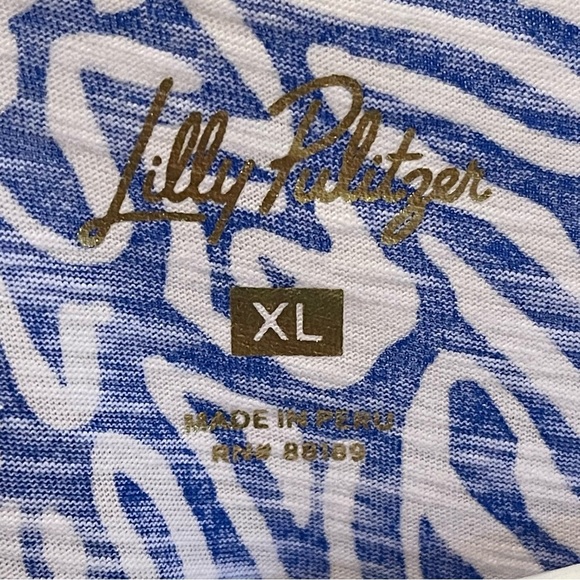 Lilly Pulitzer Etta Scoop Neck Zee Bebe Size XL - Picture 3 of 5